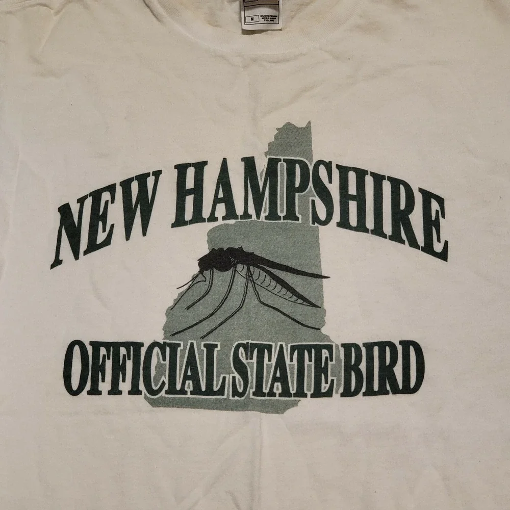VTG 00s‎ Y2K New Hampshire Mosquito Funny Comedy T Shirt Mens Size M Medium